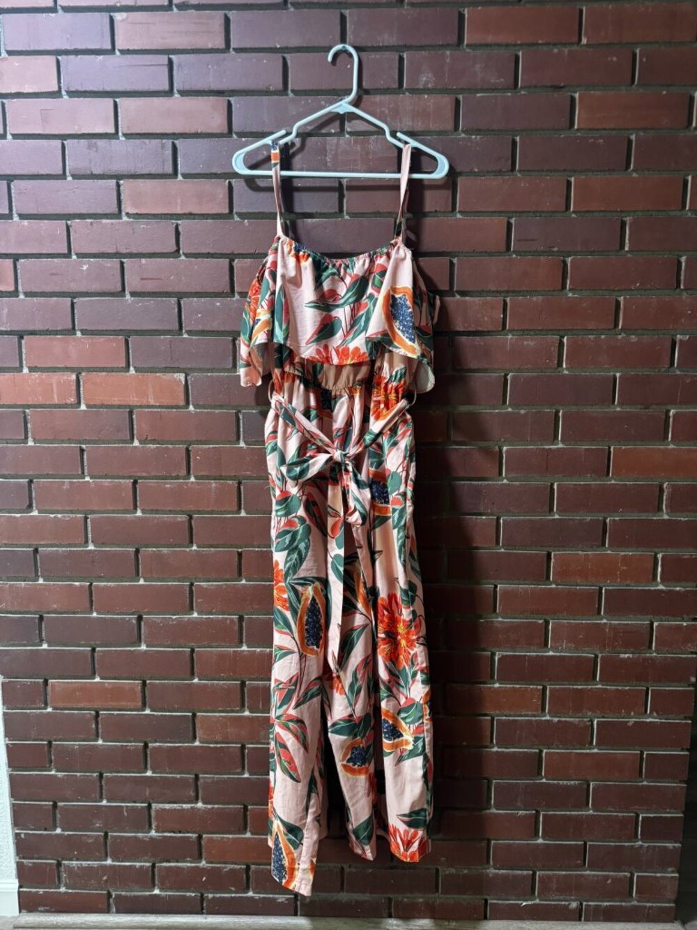Papaya Print Jumpsuit